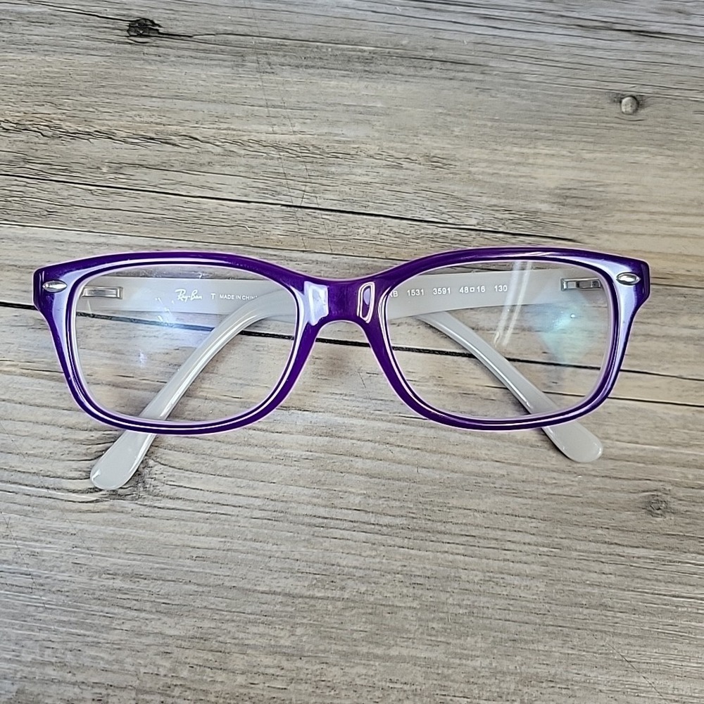 Ray-Ban Kids Eyeglasses RB 1531 3591 Purple FRAMES ONLY 48-16-130 Full Rim - Picture 6 of 10